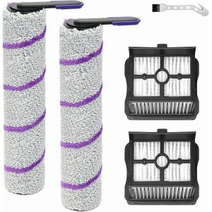 2 Brosse &agrave; rouleaux + 2 filtres de pi&egrave;ces de rechange pour Rowenta X-Clean 10, Narwal S20 Pro accessoires l'aspirateur humide et sec - Neuf
