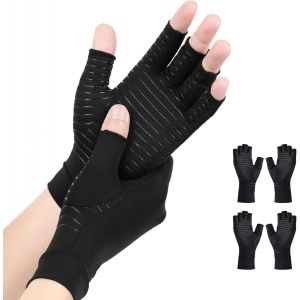Loranka-2 Paires Gants Arthrose Cuivre, Gant De Compression Main Rhumatismals, Gants Anti-Arthrite, Tendinite Poignet, Soulagement Des Douleurs Rhumatismales, Rsi, Syndrome Du Canal Carpien(M) - Neuf