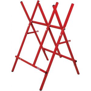 VornixorSarlshopChevalet de Sciage en Acier, Repliable et Ajustable, B&ucirc;ches de 27 cm de Large Maximum (584145) - Neuf