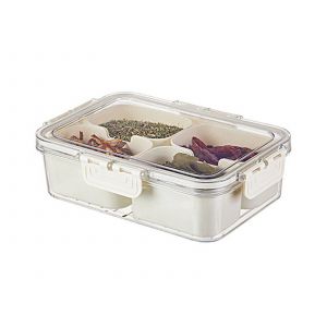 Plateau De Service &Agrave; 4 Compartiments Avec Couvercle Pour Le Rangement Des Collations Et Des Aliments - Neuf