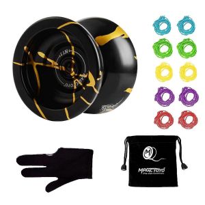 N11 Alliage Aluminium Professionnel Yoyo Yoyo Balle Yoyo Insensible Avec Sac, Gant Et 10 Cordes - Neuf