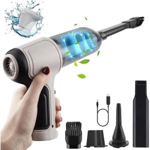 Aspirateur à main pour voiture, mini aspirateur avec fonction soufflage et aspiration, gris - Neuf