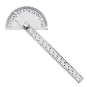Rapporteur &agrave; 180 degr&eacute;s, r&egrave;gle d'angle r&eacute;glable pour le dessin et la mesure, r&egrave;gle de mesure de 145 mm - Neuf