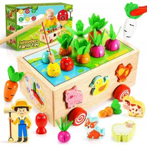 TDRFL-Jeux Montessori 1 2 3 Ans,8 En 1 Jouet Enfant 1 2 3 An Cadeau Fille 1-3 An Jouet Bebe 1 2 3 4 Ans Cadeau Garçon 1-5 Ans Jeu Educatif Enfant 12 Mois 1 2 An Jouets En Bois - Neuf