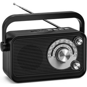 Radio Portable, AM/FM/SW Poste Radio Transistor avec Excellente R&eacute;ception et Bluetooth, Grand Haut-Parleur, Poste de Radio, pour Personnes Agees - Neuf