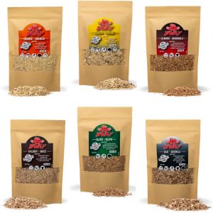 Ulteronixshop-Bois pour Fumage &agrave; Froid, Parfait pour Pistolet &agrave; Fum&eacute;e pour Fumoir &agrave; Froid, Assortiment de 6 Essences de Bois Fumage pour Fumoir, Barbecue, sciure Fumage (Olive Orange Amande Citron No - Neuf