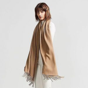 Femmes Grand Doux Cachemire Sensation Pashmina Ch&acirc;les Enveloppes &Eacute;charpe L&eacute;g&egrave;re (Camel) - Neuf
