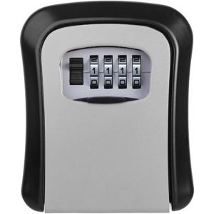 Boîte À Clés Murale, Résistante Aux Intempéries, Étanche, Robuste En Métal + Pvc Dur, Boîte De Sécurité Pour Clés Et Cartes, Gris - Neuf