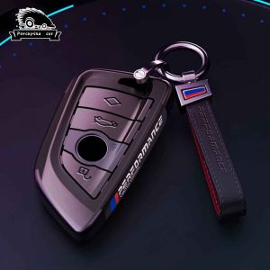 Étui pour clé de voiture,housse pour Bmw F20 G20 G30 X1 X3 X4 X5 G05 X6 X7 G11 F15 F16 G01 G02 F48,support d'accessoires,coque porte-clés - Type black leather BK - Neuf