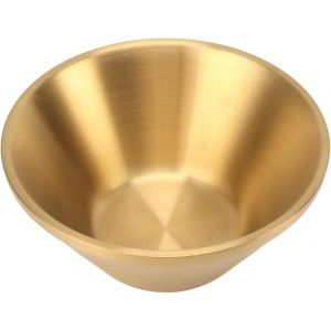 Bol À Salade En Acier Inoxydable,Bol Rond En Métal À Double Couche Bol Miroir Polie De Préparation Pour Collations De Nouilles De Riz Glace (15 Cm/5,9 Pouces).[A77] - Neuf
