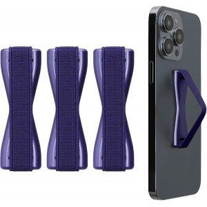 Kal-3x Support Doigt Smartphone - Accessoire Doigt Pour T&eacute;l&eacute;phone Portable - Sangle Poign&eacute;e Dos Smartphone - Bleu Violet M&eacute;tallique-Bleu Violet M&eacute;tallique-Bleu Violet M&eacute;tallique - Neuf
