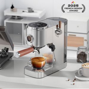 PSH13A-WH Machine &agrave; caf&eacute; semi-automatique 2100W-Infusion froid/chaud, infusion &agrave; 95&deg;C, vapeur &agrave; 135&deg;C caf&eacute; moulu 58 mm, pression de pompe 20 bars mousseur activ&eacute; par la vapeur contr&ocirc;le de temp&eacute;rature - Neuf