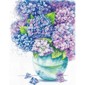 Kit Point De Croix Compt&eacute; Andriana "&Eacute;t&eacute; Sans Fin" 23x29 Cm - Neuf