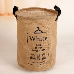 HJLIAN Panier a linge pliable, boite de rangement pour jouets, vetements, articles divers, organisateur pour la maison (blanc) - Neuf