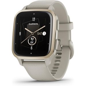 Venu Sq 2 - Montre connectée GPS Multisports avec écran AMOLED et Suivi santé - Metallic Mint avec Bracelet Vert d'Eau - Boîtier 40 mm - Neuf