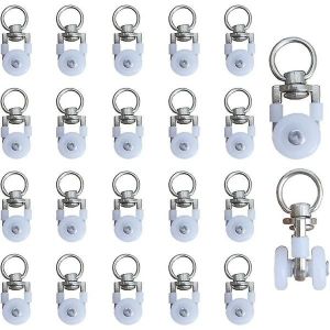 20 rouleaux de metal, rideau de poulies, de glissement crochets de rideau, tringle de rideau de poulies - Neuf