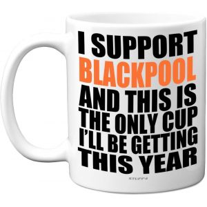 Eryi-Tasse Humoristique De Football Pour Les Fans De Blackpool U2013 Tasse Footy Only U2013 Tasse De Noël U2013 Cadeau D'anniversaire Pour Fils, Papa, Frère, Oncle, Collègue, Ami, Cousin, 325 Ml, - Neuf