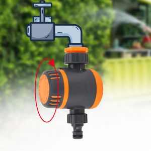 HJLIAN Controleur de debit d'eau d'irrigation de jardin G3/4 avec minuterie mecanique a tete unique - Neuf