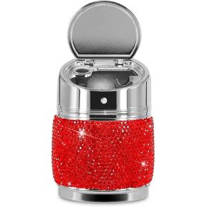 Cendrier de voiture avec lumière LED bleue portable,sans fumée,porte-gobelet pour la plupart des véhicules - Neuf