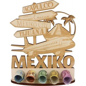 Cadeau D'argent Xl En Bois - Id&eacute;e Cadeau - Emballage Cadeau Amusant - Cadeau D'argent Pour Femmes Et Hommes (Mexique) - Neuf