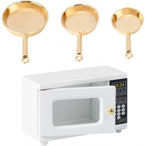 KALANKA-Accessoires de maison de poup&eacute;e, four &agrave; micro-ondes miniature po&ecirc;le lutin accessoires maison de poup&eacute;e meubles lutin meubles maison de poup&eacute;e accessoires cuisine - Neuf