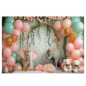 210x150cm Enfants Animal Anniversaire Fond Tissu D&eacute;cor,D - Neuf