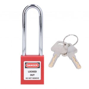Cadenas de securite industriel 3 pouces, poutre en acier, resistant a la corrosion, verrouillage d'isolation technique avec 2 cles - Neuf