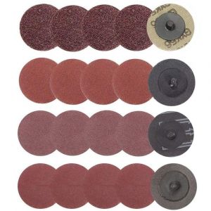 40pcs Disques de Ponçage à Changement Rapide 50mm Disques à Lamelles Roll Lock Pads Abrasif de Sablage Disques de Papier Abrasif Ronds 24/60/120/240 Grain pour Outil Rotatif - Neuf