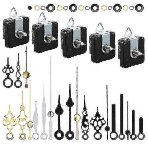 5 Pcs Horloge M&eacute;canisme de Mouvement Pi&egrave;ces Silence Quartz DIY Wall Clock avec 7 paires diff&eacute;rentes Horloge Aiguilles Kit de remplacement (haoyi - Neuf