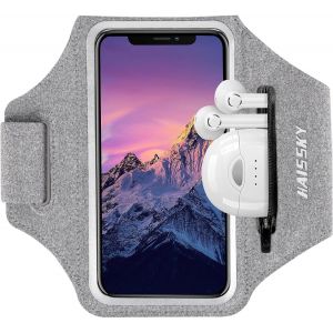 Sports Armband With Earphone Pocket, Sports Armband For Iphone 16 Pro Max 15 Pro 14 13 Plus 12 11, Phone Armband Smartphone Running Armband For Jogging Cycling Hiking - Neuf