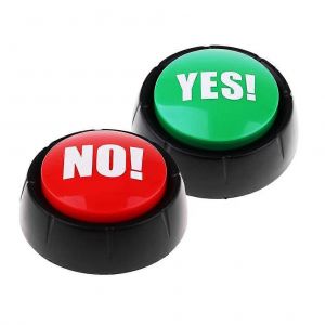 Bouton Son Oui Non Boutons Répondre Buzzer Jouet Buzzers Jeu Parlant Fête Chien Quiz Farce Drôle Jouets Montrer Enregistrable Faux - Neuf