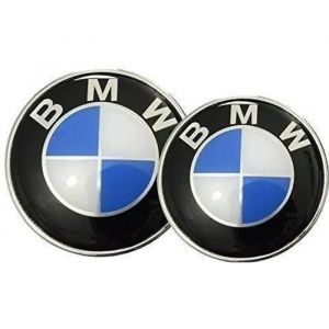 1 Logo De Capot 82mm Bmw +1 Logo De Coffre 74mm De Diam&egrave;tre Look Classique Neuf - Neuf