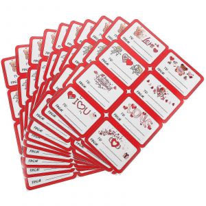 &laquo; 10 Feuilles Autocollants De La Saint-Valentin Autocollants Encadr&eacute;s Vers Et Depuis &Eacute;tiquettes Pour Cadeaux Sceaux D'enveloppe Cadeaux D&eacute;corations D'emballage &raquo; - Neuf
