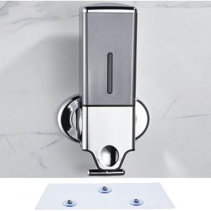 Manual Presshead Wall Mounted Soap Dispenser,Shower and Lotion Dispenser for Home,Bathroom,Kitchen,Hotels,Restaurants (Grey,500ml) - Neuf