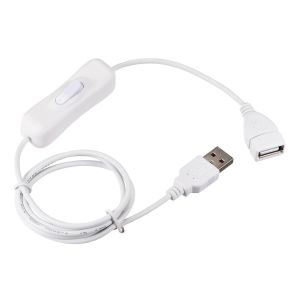 Jgd-C&acirc;ble Usb Avec Interrupteur Marche/Arr&ecirc;t, Rallonge Usb M&acirc;le Vers Femelle 1 M Blanc Pour Lampe De Bureau Led Bande Led - Neuf