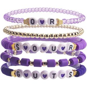 Eryi-Olivia - Ensemble De Bracelets Pour Femmes Et Filles - Bracelets D'amitié Extensibles Inspirés De L'album Guts/Sour - Cadeaux - Bracelets D'amitié Extensibles Faits À La Main Pour Les Fans De - Neuf