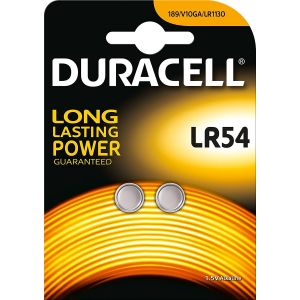 Duracell - Pile spéciale appareils électroniques - LR54 Petit Blister x2 (equivalent 189, V10GA, KA54, RW89, LR1130) - Neuf