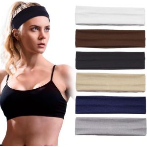 6 Pi&egrave;ces Bandeau Cheveux Femme, Antid&eacute;rapant Headband Running Sport Yoga &Eacute;lastique Unisexe Bandeau,Bandeaux Mode - Neuf