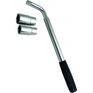 Cl&eacute; t&eacute;lescopique pour roue de voiture avec douilles de 17 mm, 19 mm, 21 mm et 23 mm - Neuf