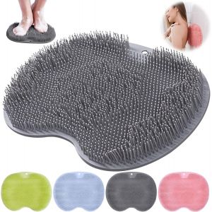 Kal-Masseurs Pour Le Dos, Massage Dos, Massage Pieds, Massage Pieds Avec Ventouse, Accessoires De Massage Manuel, Brosses Pour Le Corps Pour Le Dos Nettoie, Exfoliant, Masse Votre Dos (Gris) - Neuf