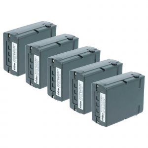 vhbw 5x Batterie compatible avec Icom IC-M12, IC-M11, IC-H6, IC-H2, IC-H16, IC-H12, IC-A21, IC-A20, IC-M2 radio talkie-walkie (1800mAh, 8,4V, NiMH) - Neuf