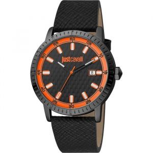 Montre - Just Cavalli - Jc1g216l0035 - Quartz - Acier Inoxydable - Cuir Noir - Neuf