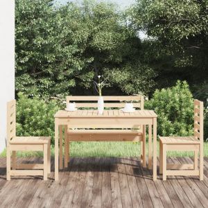 Prolenta Premium - Ensemble &Agrave; Manger De Jardin 4 Pcs Bois Massif De Pin - Neuf