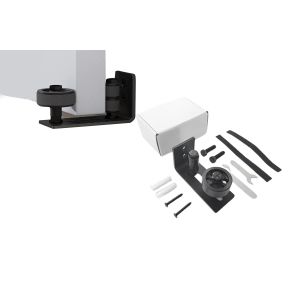 Guide de porte de grange au sol, fixation murale, quincaillerie r&eacute;glable pour installation affleurante - Neuf