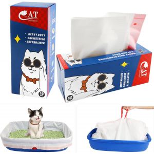 Shiliu-Sac Litiere Chat, Sac A Litiere Pour Chat Avec Cordons, Durable Et Résistant Aux Rayures Sac À Litiere Chat Pour Bac Litiere[ - Neuf