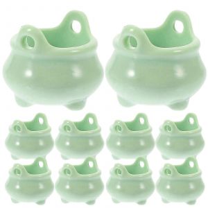 10Pcs Miniature Sorcière Chaudron Mini Chaudron Modèle Halloween Mini Chaudron Bouilloires - Neuf