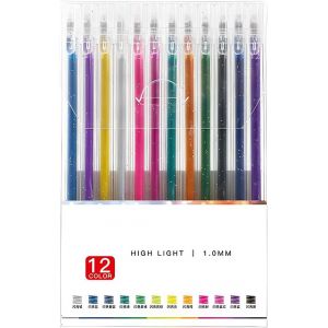 Meimie-12 Stylos Feutres Paillettes,Cadeau Fille 10 Ans,Cadeau Fille 4-12 Ans,Paillettemarqueurmagique Pour Dessin,Scrapbooking,Carte Cadeau,Loisirs Créatifs Fille,Cadeau Noel Enfant - Neuf