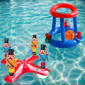 Jeux Piscine, Jeux Piscine Enfant, Jeu d'adresse de Lancer Flamant Rose, Jouet Gonflable Piscine, Jouet de Piscine Ring Toss Game pour Fête de Pool Plage Jardin Summer Party (Flamant Rose) - Neuf