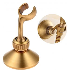 KAL-Support De Bras De Douche Vintage En Laiton Avec Vis, Support De Pommeau De Douche Vintage (Doré, Montage Avec Trous) - Neuf