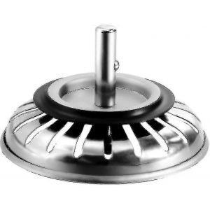 Bouchon de crépine d'évier 80mm - Panier en acier inoxydable Crépine Remplacement de la prise d'évacuation de l'évier - Couvercle du filtre de l'évier Bouchon à cheveux pour la cuisine ou la salle de - Neuf
